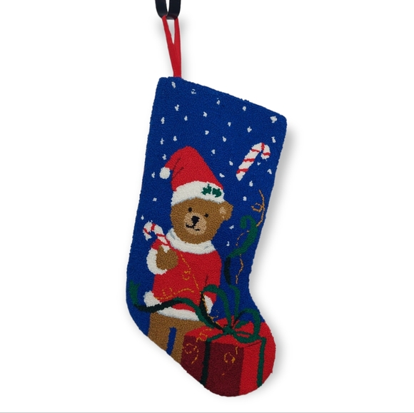 Source Unknown Holiday Vintage Punch Needle Christmas Stocking